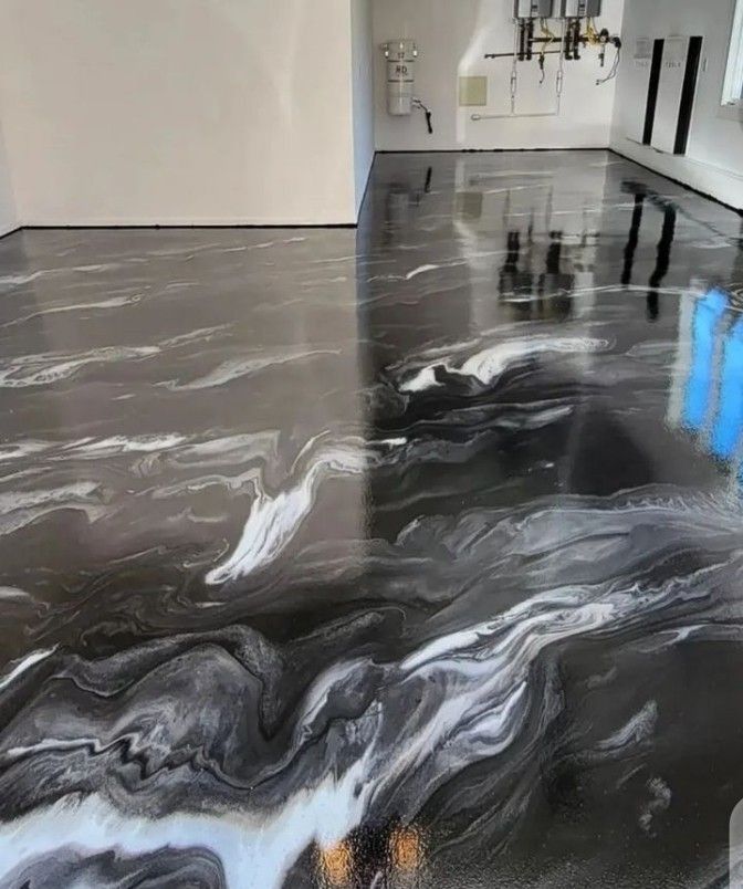 Industrial warehouse with epoxy flooring